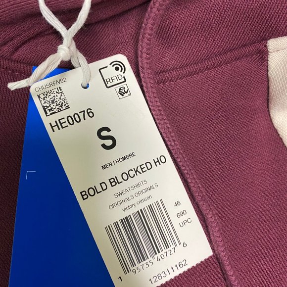 Adidas Mens Multicolor Originals Bold Blocked Long Sleeve Pullover Hoodie Size M - Picture 3 of 6